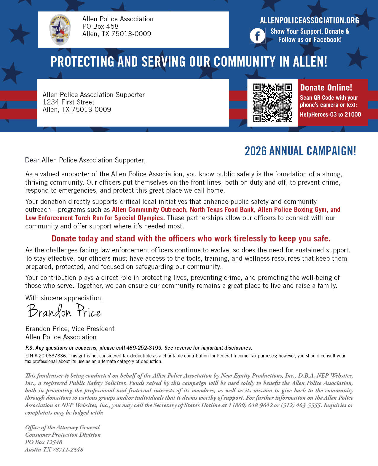 Donation Letter